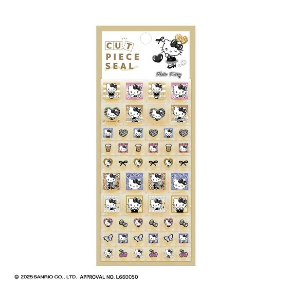 【お一人様１点】【在庫】  カットピースシール ハローキティ ブラックリボン クラックス
