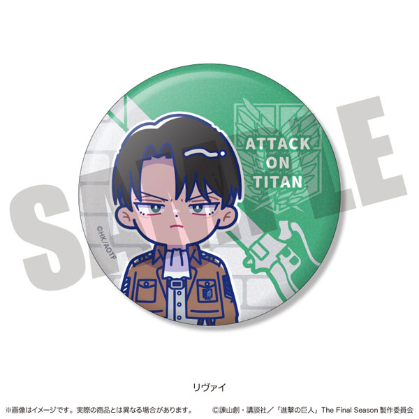 TVアニメ『進撃の巨人』 にゅ～とろ キラキラ缶バッジ D リヴァイ