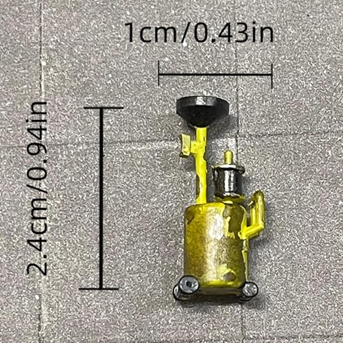 Ｏｓｈｈｎｉ 1/64スケールのミニチュアオイルコレクタージオラマ、ワークショップアクセサリー、装飾、車のワークショップ、リアルなシーンモデル, Yellow