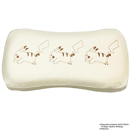 MORIPiLO 低反発クッション 腰枕 ポケモン ピカチュウ (ミニリラックスピロー) 肌にやさしいふわモチ触感 グッズ ぬいぐるみ 昼寝枕 イエロー 15x31x8cm キャラクター まくらのモリシタ