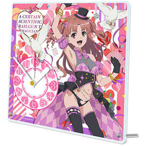 とある科学の超電磁砲T 描き下ろしアクリル置時計 白井黒子 マジシャンver.