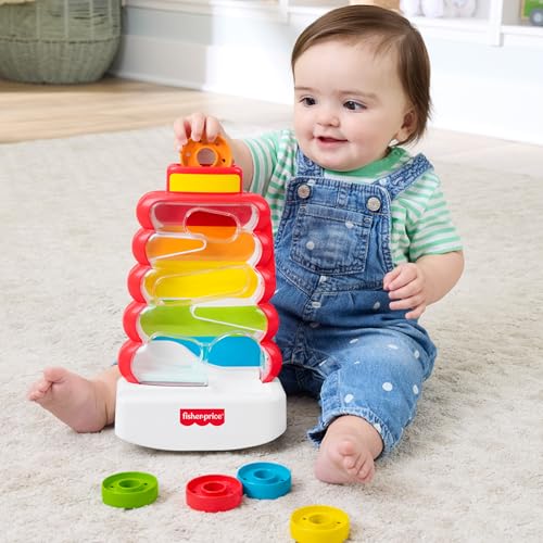 フィッシャープライス(fisher price) ゆらりんタワーコインスロット 赤ちゃん・幼児のおもちゃ 知育 アクティビティ玩具 9ヵ月から カラフル JLB81