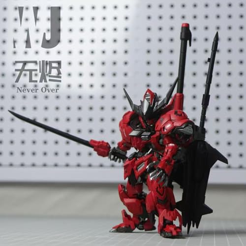 MMGSDD新機動戦士ガンダム シャア ガンダムバルバトス 色分け済みプラモデル ハンマー太刀スライド空砲 中華プラモデル(红色夏亚BBTS)