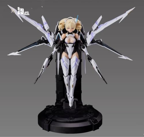 1/10スケール解限機 矛隼 機娘 プラモデルキット プリペイント済みメカ娘 美少女プラモデル アクションモデル 全高約17cm 将魂姬 MS GENERAL組立キット 置物 おもちゃ プレゼント UBP-R02T 可動プラモ5種交換フェイス付属