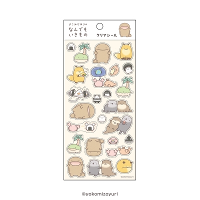 【グッズ-シール】なんでもいきもの クリアシール①【再販】