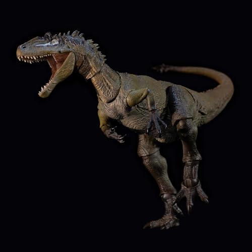 Nanmu 本心楠改 アロサウルス フィギュア 関節可動 可動式 33CM級 肉食 恐竜 リアル PVC+POM プラモデル おもちゃ 模型 置物 完成品 情景セット (170042)