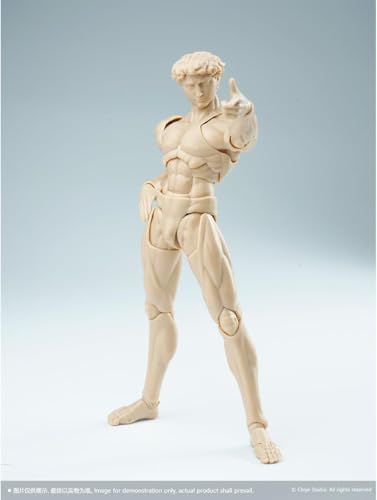 LEBOO Chīie Sutajio 1/12 デビッド 可動男性素体 筋肉ボディ 関節可動 フィギュア スリムな筋肉体型 素体 肌色