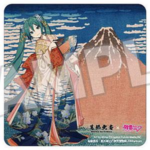 葛飾北斎×初音ミク カーマグネット 冨嶽三十六景 凱風快晴