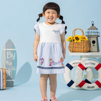 切替刺繍ワンピース