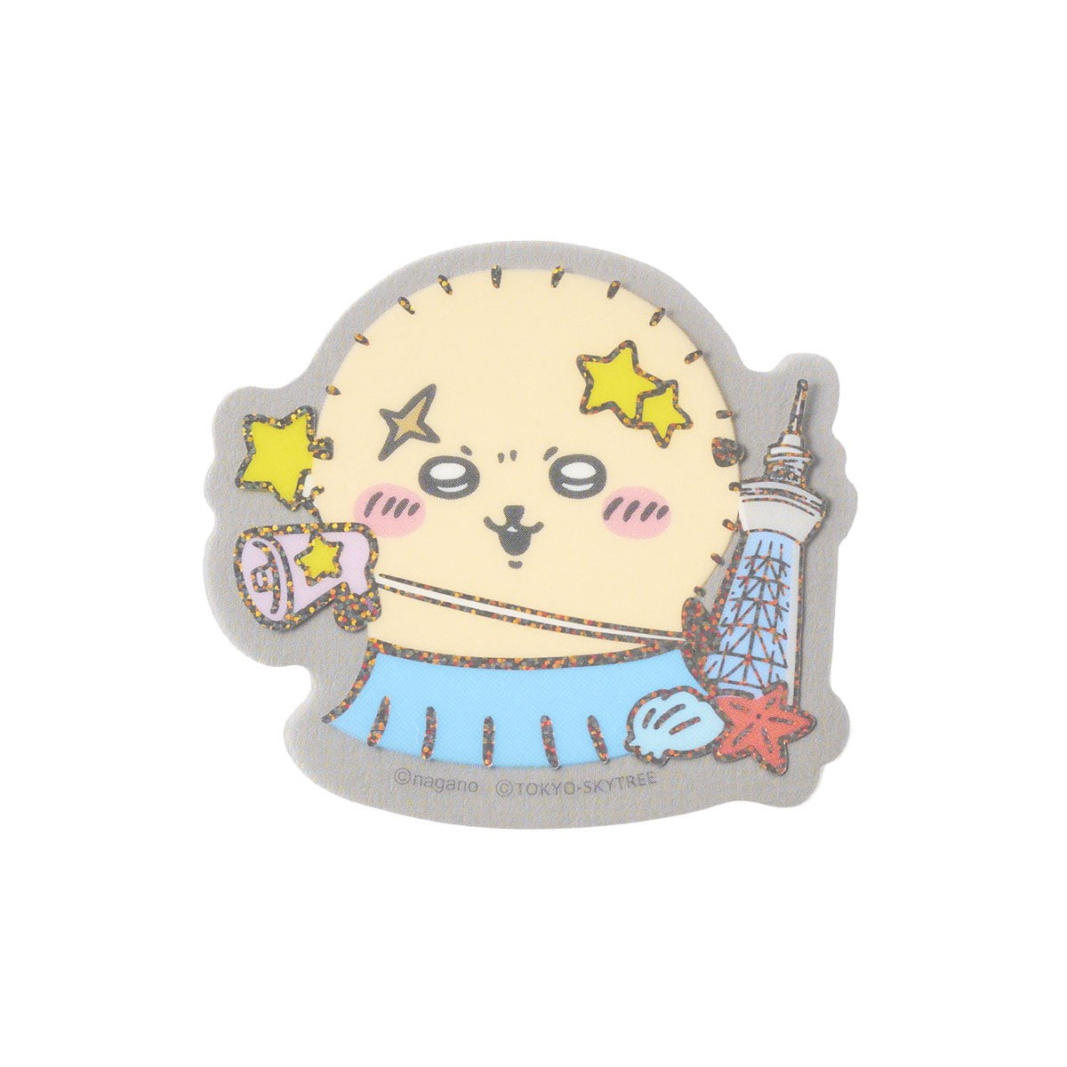 ちいかわ ちいかわ☆星ふるスカイツリー(R)とひみつの島 スマホに貼れるサイズのクリアステッカー(ラッコ)