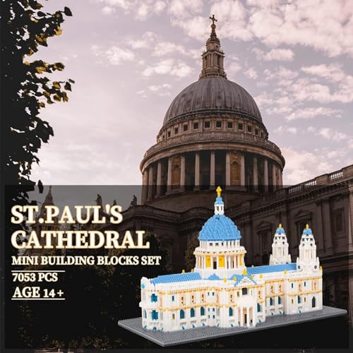 LULUFUN マイクロブロック 建物 玩具 立体パズル お城 大人 プレゼント インテリア 組み立て 暇つぶし ホビー 人気 (セントポール大聖堂)