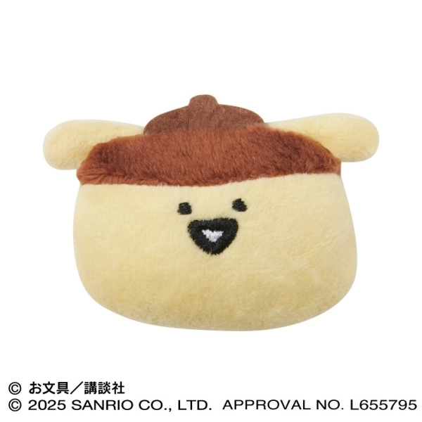 【予約2025年12月】ポムポムプリン×お文具といっしょ もふもふバッジ [2]プリンさん エンスカイ