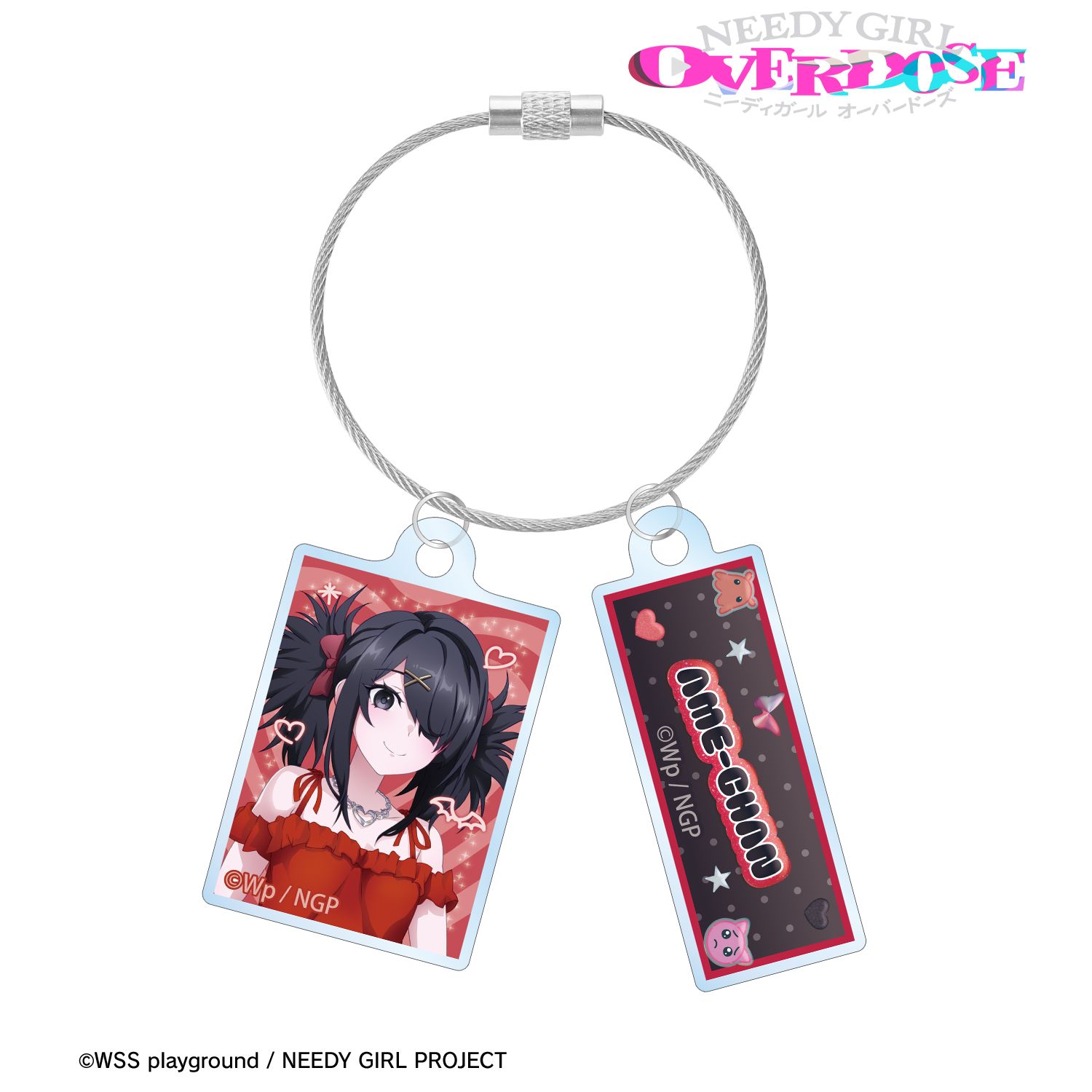 NEEDY GIRL OVERDOSE_描き下ろし あめちゃん Y2Kファッションver. 2連ワイヤーアクリルキーホルダー