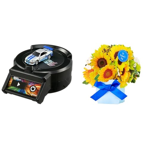 【父の日セット】タカラトミー トミカプレミアムunlimited DRIFT TURN STAGE ワイルド・スピード ミニカー おもちゃ 6歳以上+サンリオ メッセージカード 父の日 ヒマワリアレンジ