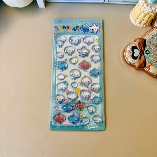 3dシール 可愛いシール クロミ 4枚セット 携帯電話飾り用 DIY用 手帳用 貼り付け可能 手芸用品大容量 スマホケース 手帳 diy 贈り物ごほうび (S5)