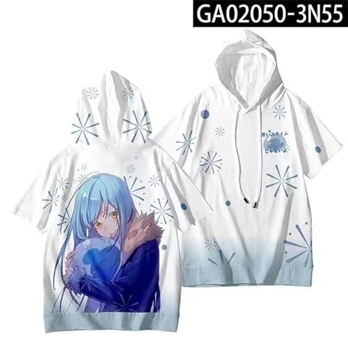 転生したらスライムだった件 Tシャツ 紅丸 朱菜 半袖 キッズ インナーシャツ ティーシャツ コスプレ衣装 フェイクレイヤード 記念シャツ カジュアル日常服 応援服 かわいい ゆったり 夏祭り 花火大会 誕生日 プレゼント (17,M)