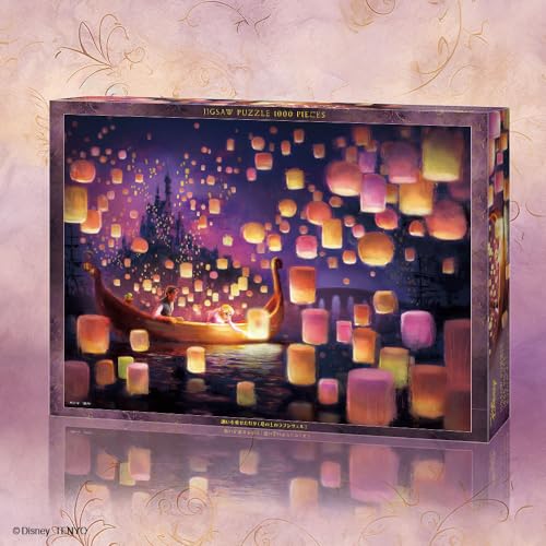 テンヨー(Tenyo) 【日本製】 1000ピース ジグソーパズル ディズニー 塔の上のラプンツェル 願いを乗せた灯り (51x73.5cm) D-1000-877 のり付き ヘラ付き サービスカード付き
