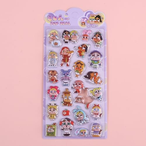 3dシール 立体シール 可愛い ボンボ ハローキティ4枚セッステッカー キラキラ 携帯電話飾り用 DIY用 手帳用 貼り付け可能 手芸用品 贈り物 子供 女の子 (B) (M)