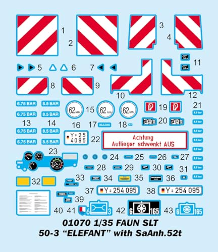 トランペッター 1/35 ドイツ ファウン SLT 50 エレファント 戦車運搬車 w/SaAnh 52t セミトレーラー プラモデル 01070 (軍用車両)