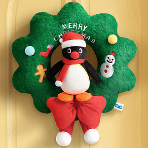 ピングー クリスマスリース ぬいぐるみ