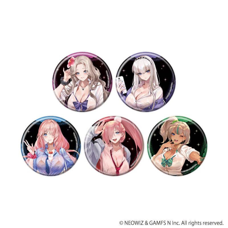缶バッジ「ブラウンダスト2」01/平成ギャルver. コンプリートセット(全5種)(描き起こしイラスト)
