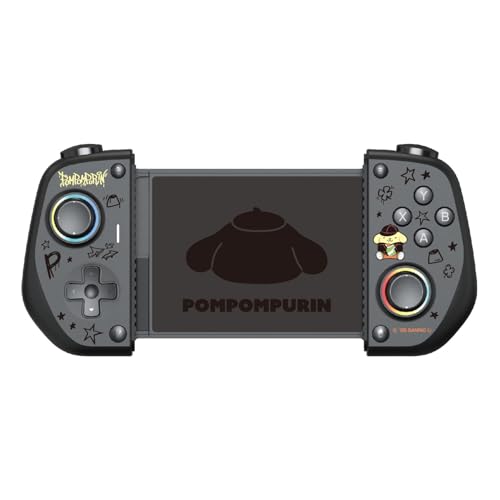 アローン(Allone) スマホ用モバイルゲームパッド サンリオキャラクターズ ポムポムプリン 20.5×4×9.5cm iOS16以上／Android 13以上のスマートフォン対応 伸縮式 対応幅102～177mm スマホゲーム 軽量 簡単接続 推しキャラ かわいい ALG-MOGPADSPU