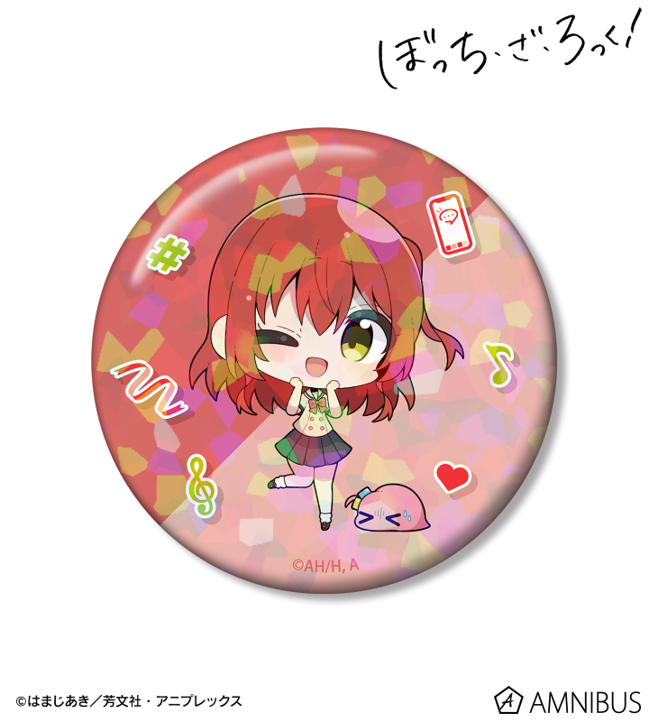 むーらんさんイラスト 喜多郁代 制服ver. 75mmホログラム缶バッジ