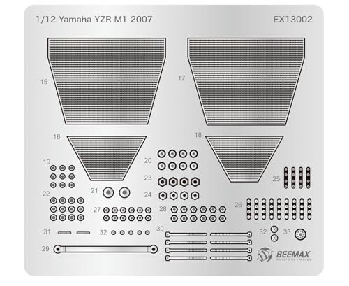 プラッツ BEEMAX 1/12 ヤマハ YZR-M1 2007用ディテールアップパーツ プラモデル用パーツ EX13002