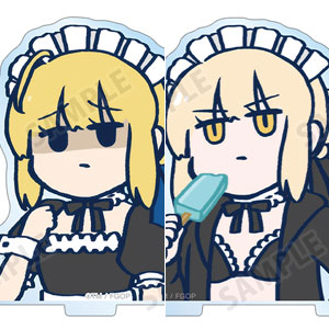 アニメ「Fate/Grand Order 藤丸立香はわからない」 アルトリア＆アルトリア イラストカード付き両面アクリルスタンド