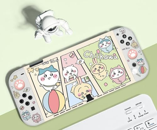 [SENDENG] 対応ハチワレ ウサギ 周辺 Switch2 対応 ケース 機収納 スイッチ用 スイッチ収納ボックス ニンテンドースイッチバッグ 可愛い 小物 軽量 全面保護 収納バッグ 持ち運び便利 贈り物 プレゼント ギフト