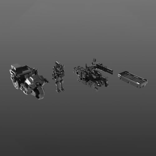 LEBOO 酋長大陸 1/60 3 分計画 偵察小隊 分色完成プラモデル 組み立てキットメタリックブラック