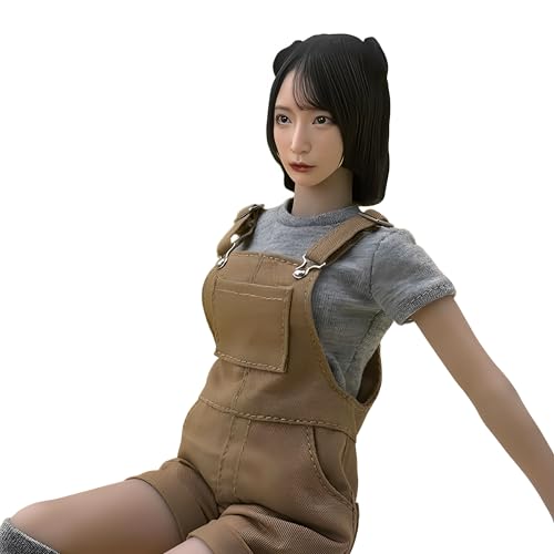 AIEK 1/6 フィギュア ドール 用 コスプレ 女性の頭部 女優 DIY 加藤桃香 JIAOUDOLL PHICENN VERYCOOL TBLeague に適用 黑髪