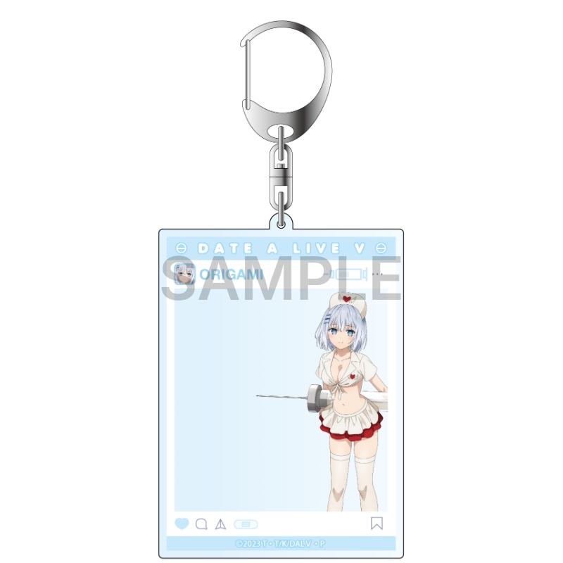 デート・ア・ライブV SNS風アクリルキーホルダー 鳶一折紙 南の島のナース ver.【催事商品】