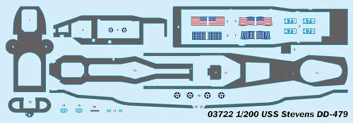 トランペッター 1/200 アメリカ 駆逐艦 DD-479 スティーブンス プラモデル 03722