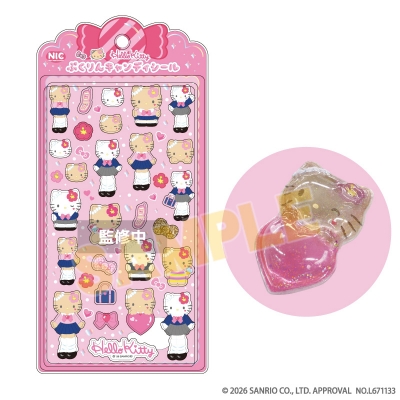 【グッズ-シール】マイメロディ・クロミ・ハローキティ ぷくりんキャンディシール (ハローキティ)