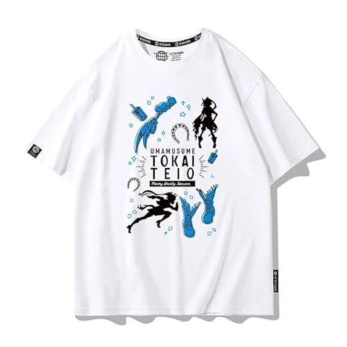 [Zokeny] ウマ娘 Tシャツ 夏服 半袖 子供/大人 ライスシャワー トウカイテイオー グッズ ウマ娘 プリティーダービー ハーフパンツ 半ズボン 短パン T-shirt キッズ インナーシャツ ティー スポーツシャツ 通気性 肌着 男女兼用 (5,130CM)