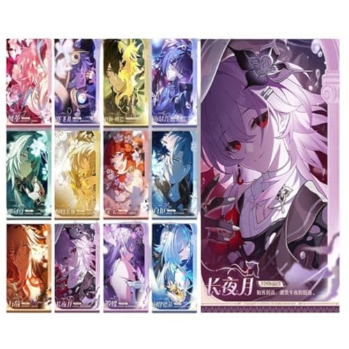 崩壊：スターレイル タロットカード オンパロス 黄金裔 15+12枚 紡がれた物語 長夜月 ファイノン キュレネ キャストリス キャラ ヒアンシー 人気 アニメ ゲーム グッズ (セットB(12枚)) [並行輸入品]