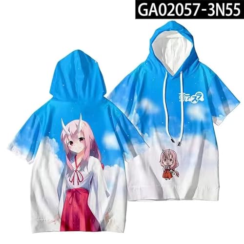 転生したらスライムだった件 Tシャツ 紅丸 朱菜 半袖 キッズ インナーシャツ ティーシャツ コスプレ衣装 フェイクレイヤード 記念シャツ カジュアル日常服 応援服 かわいい ゆったり 夏祭り 花火大会 誕生日 プレゼント (16,4XL)