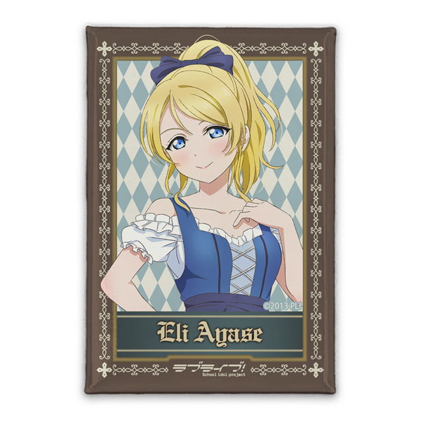 ラブライブ! 描き下ろし 絢瀬絵里 スクエア缶バッジ ディアンドルVer.