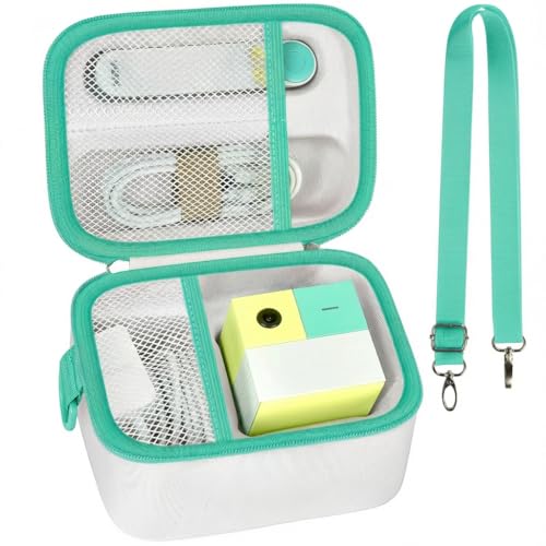 Againmoreケース Nex Playground Active Playシステムに対応 ビデオゲームコンソールストレージホルダーバッグ デバイス、HDMI電源コード、リモコン、アクセサリー用のカスタムスロット付き ホワイト (ボックスのみ)