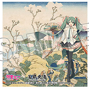 初音ミク×葛飾北斎 iXima ステッカー 東海道品川御殿山ノ不二