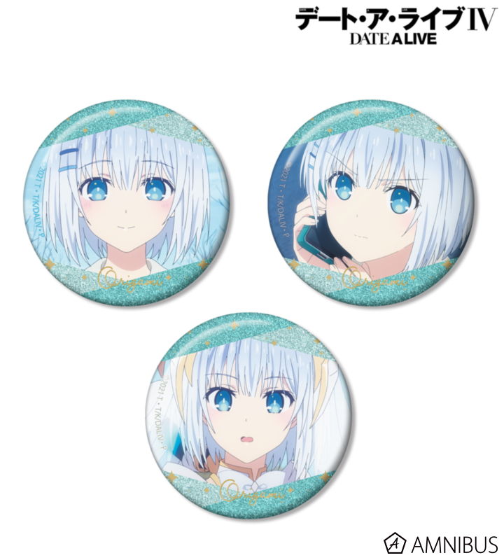 鳶一折紙 場面写グリッター缶バッジ3個セット