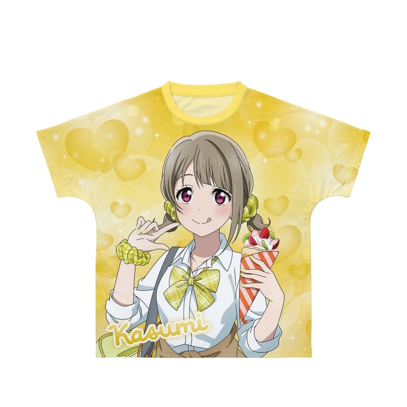 ラブライブ！虹ヶ咲学園スクールアイドル同好会 描き下ろし 中須かすみ ギャル制服ver. フルグラフィックTシャツユニセックス(サイズ/L)