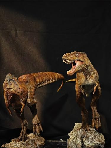 Carson Long STUDIO アジアティラヌス 2体セット ティラノサウルス科 白亜紀 大型の獣脚類 恐竜 リアル フィギュア 樹脂 プラモデル 模型 スタチュー 台座付き (未塗装, 1/35) [並行輸入品]