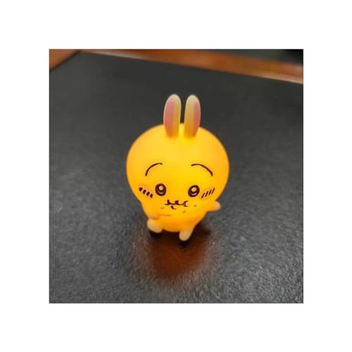 ちいかわ ナイトライト ハチワレ うさぎ モモンガ 常夜灯 テーブルランプ 暖かい光 間接照明 雰囲気ライト コスプレ小物 卓上 装飾 寝室用 子供 誕生日 プレゼント クリスマス 贈り物 (B)