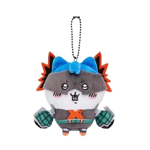 ちいかわ×僕のヒーローアカデミア ぬいぐるみ キーホルダー ペンダント ロープを引く に飾りを付ける なんか小さくてかわいいやつ アニメグッズ 漫画 周辺 かわいい 萌えグッズ 人形 プレゼント 非公式 (爆豪勝己×ハチワレ)