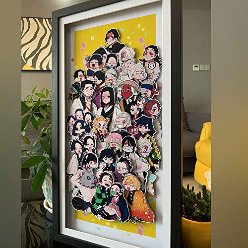 AooCare 鬼滅の刃 竈門炭治郎 禰豆子 画 周辺 グッズ 立体絵 飾り 絵飾り 壁飾り 手作り ３D 立体 プレゼント DIY インテリア オリジナル…