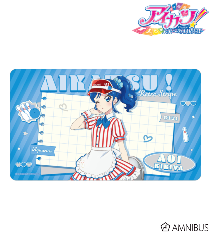 描き下ろし 霧矢あおい レトロストライプver. マルチデスクマット