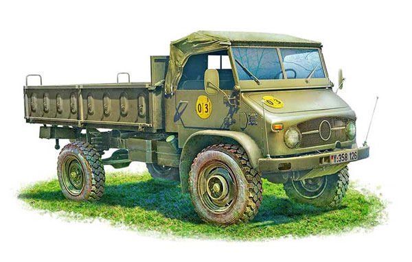 1/72 独・ウニモグS404カーゴトラック・ソフトトップキャブ プラモデル