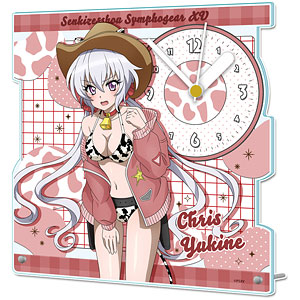 戦姫絶唱シンフォギアXV 描き下ろし アクリル置時計 雪音クリス カウガールver.